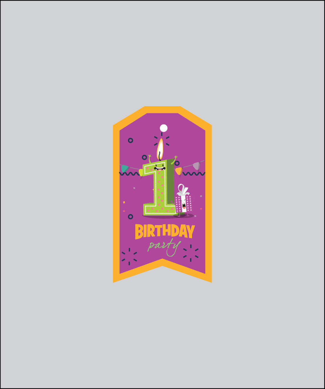 Design Tag for Packing 3d Birthday Tag