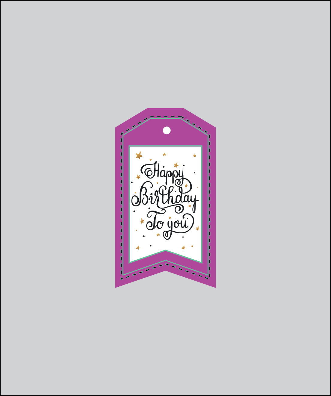 Design Tag for Packing 3d Birthday Tag