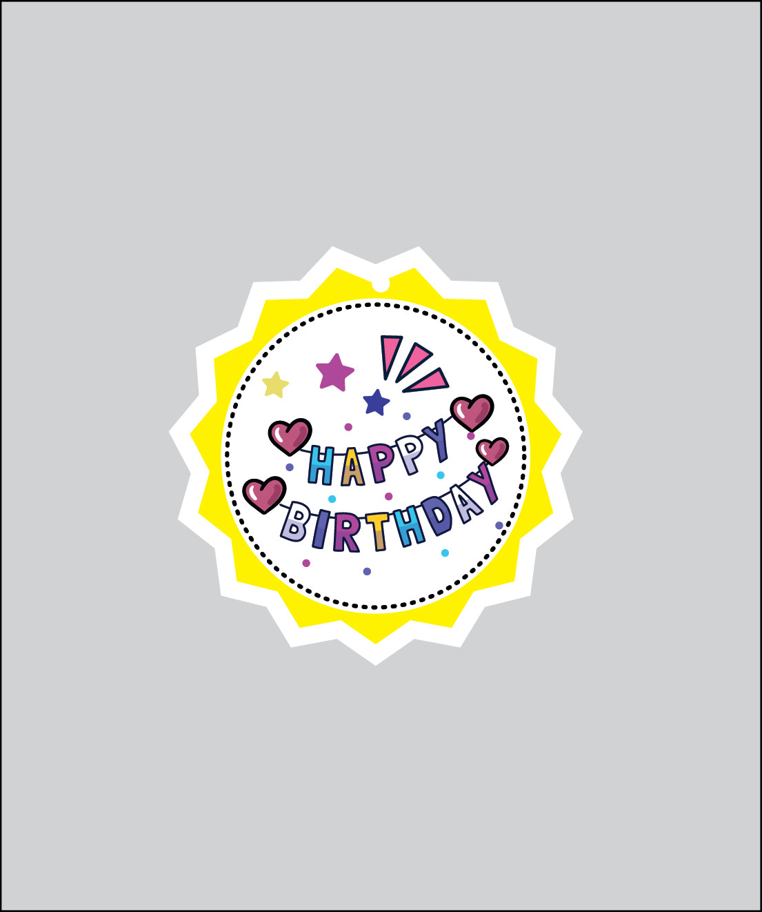 Design Tag for Packing 3d Birthday Tag