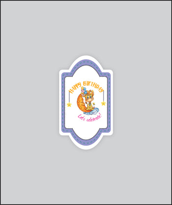 Design Tag for Packing 3d Birthday Tag