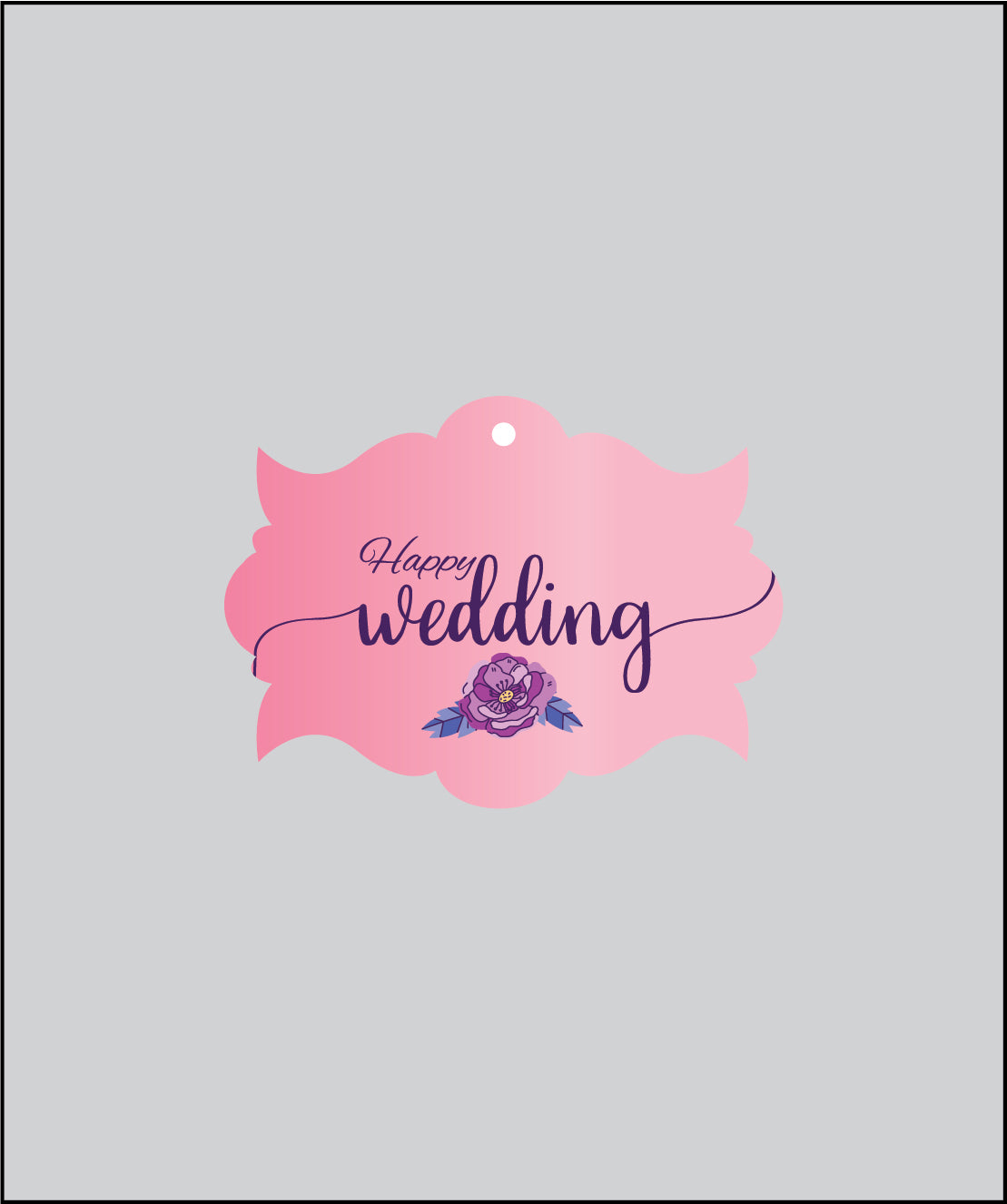 Design Tag for Packing 3d Wedding Tag