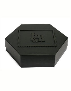 Black Morocco Hexagon Plain Design Box For Packing Hexagon Border & Half Frame Boxes