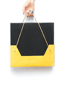 Black Morocco Plain Design Box For Packing With Bag