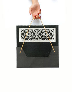 Black Morocco Plain Design Box For Packing Square Half Frame Boxes
