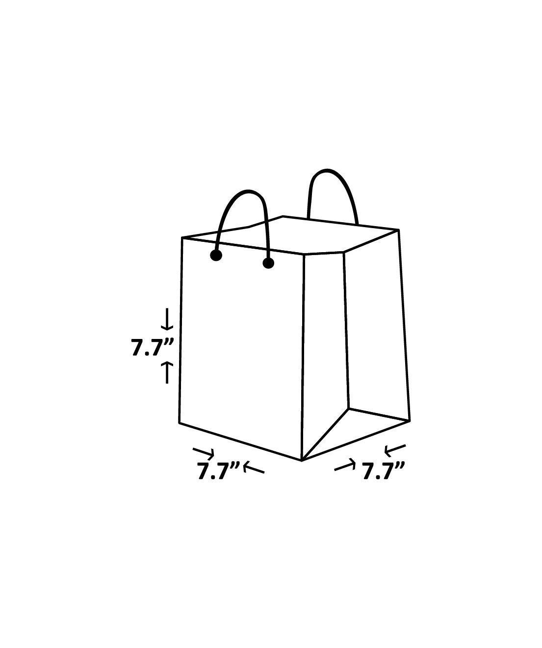 Premium Black Bag 7.7x7.7 inch - Golden design Patter - Square Bag For Gift Box Packaging