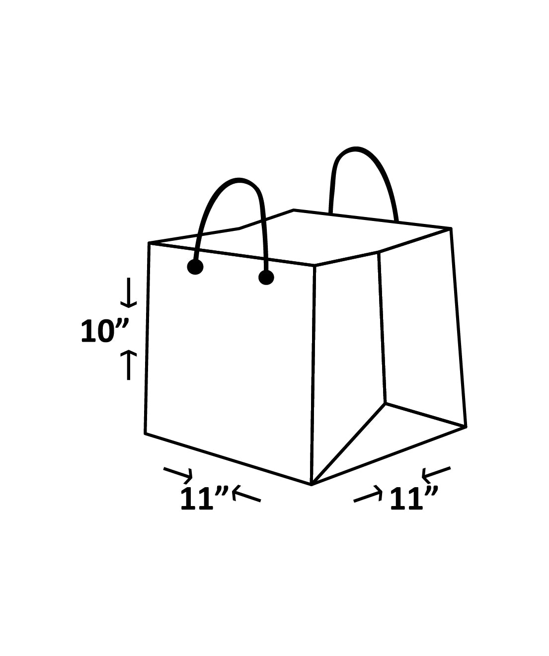 Craft Plain Paper Bag for Multipurpose Packaging - 11x11 Square Craft Paper Bag