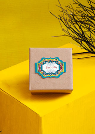 Plain Craft Design With Flower, Tag For Packing Wedding Stickers Boxes