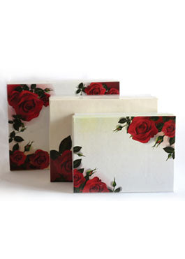 Red Roses on the Corner Design Box for Packing