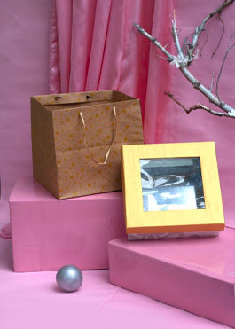 Gold and Wallpaper Design Box for Packing