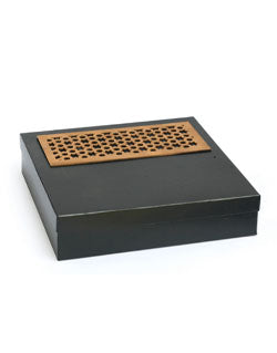 Black Morocco Plain Design Box For Packing Square Half Frame Boxes