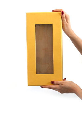 Plain Golden Design Box With Window Packing