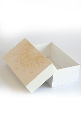 White and Gold Design Box for Packing