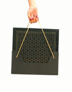 Black Morocco Plain Design Box For Packing Square Full Frame Boxes