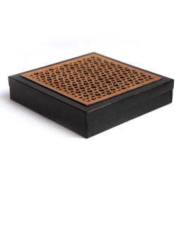 Black Morocco Plain Design Box For Packing Square Full Frame Boxes