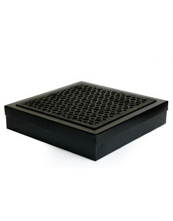 Black Morocco Plain Design Box For Packing Square Full Frame Boxes