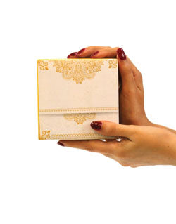 White and Golden Color Design Box for Packing