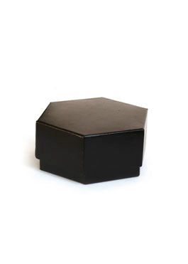 Black Morocco Hexagon Plain Design Box for Packing