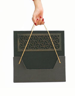 Black Morocco Plain Design Box For Packing Square Half Frame Boxes