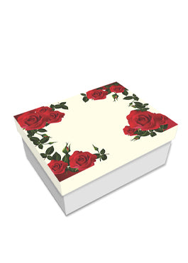 Red Roses on the Corner Design Box for Packing